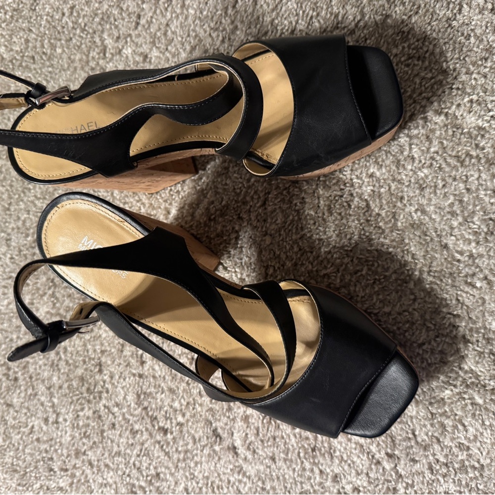 Michael Kors Black Platform Sandals